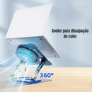 Suporte para Notebook Ajustável 360° com Cooler