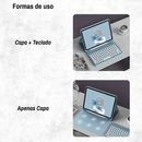 Capa com Teclado para iPad 7ª à 10ª Geração, iPad Air e Pro